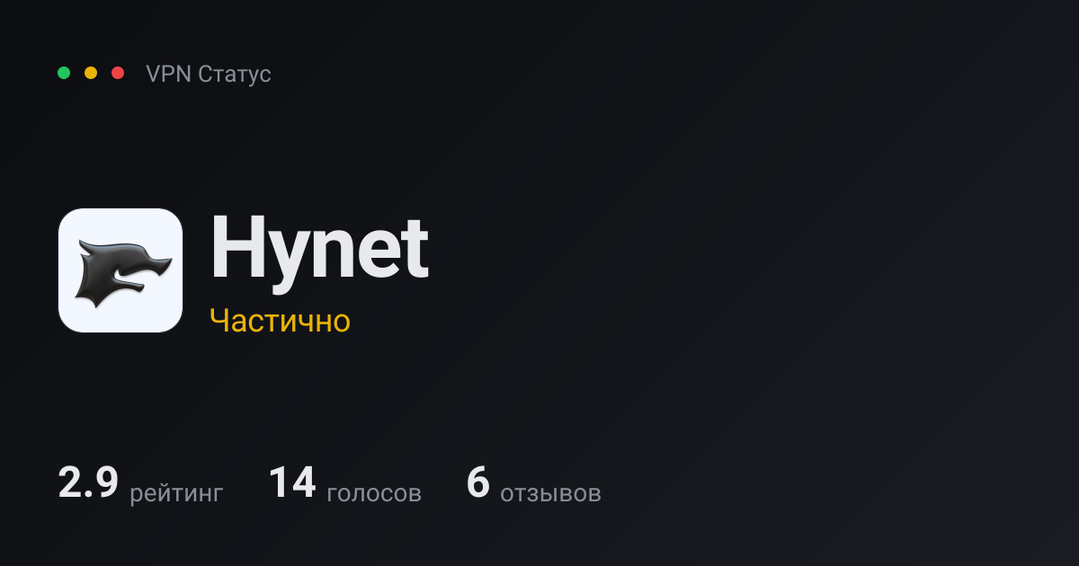 Hynet — отзывы и статус в России 2026 — VPN Статус